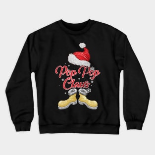 Santa Pop Pop Claus Merry Christmas Matching Family Group Crewneck Sweatshirt